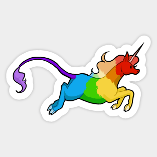 Rainbow Pride Unicorn Sticker